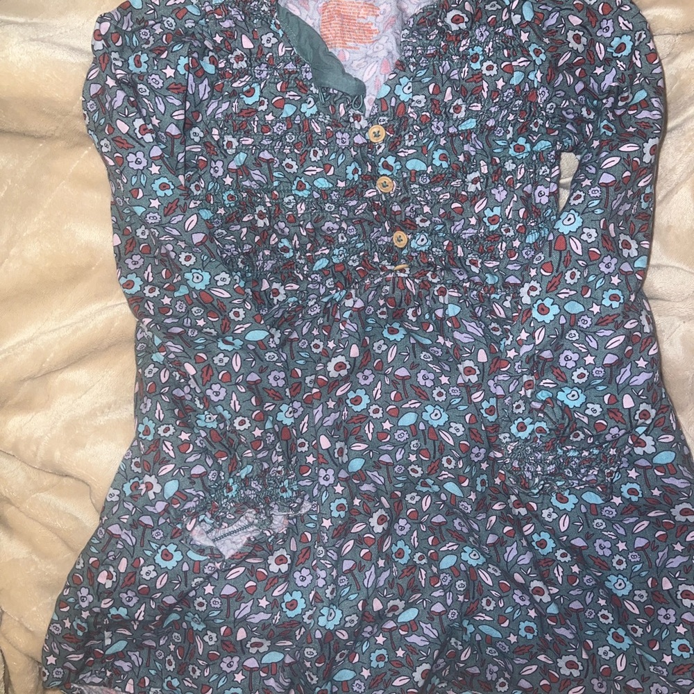 Girls 6/7 Floral Long Sleeve Dress